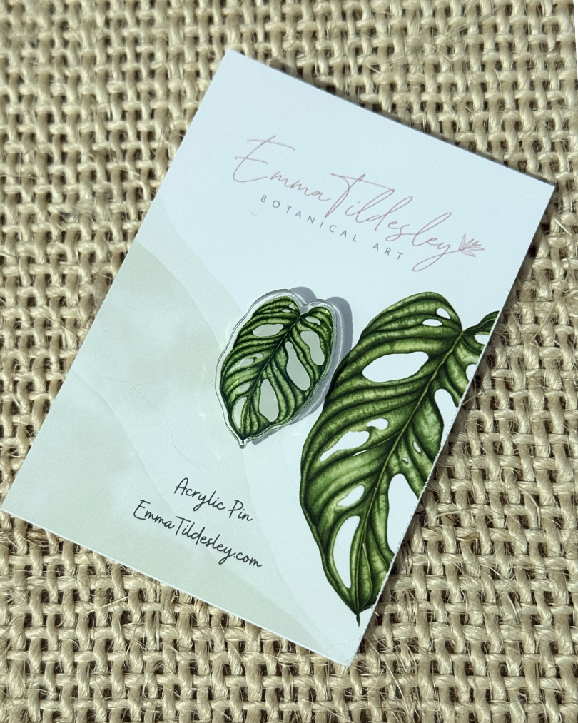 Acrylic Pin: Monstera