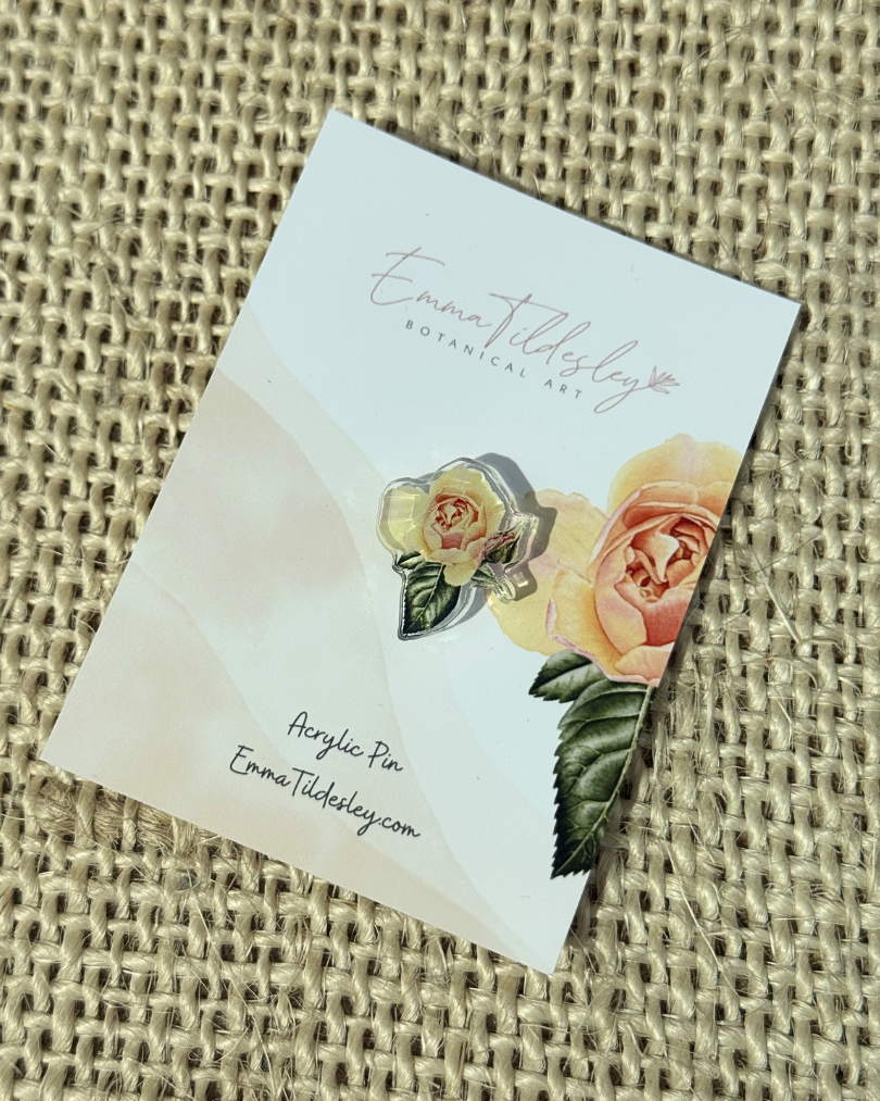 Acrylic Pin: Roald Dahl Rose