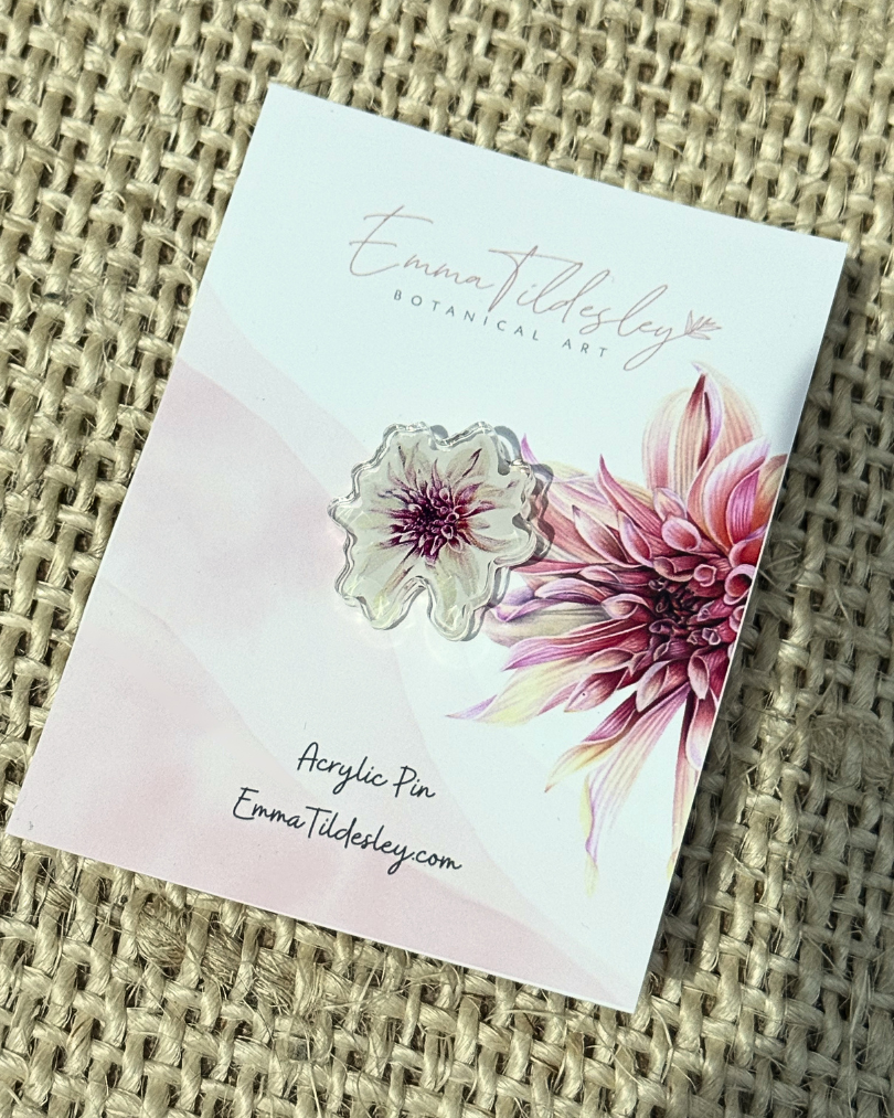 Acrylic Pin: Dahlia