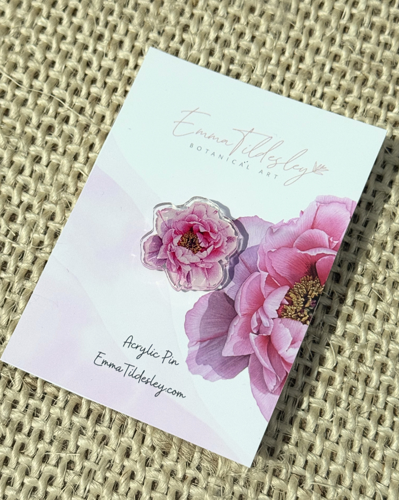 Acrylic Pin: Tree Peony
