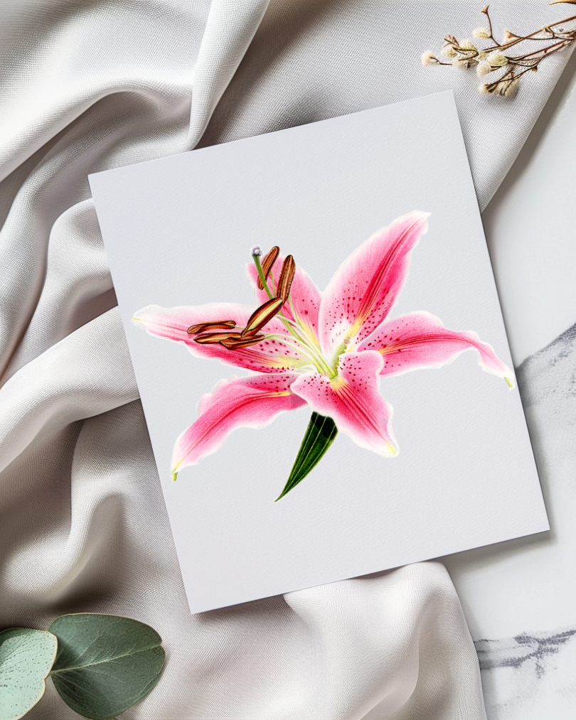 Greeting Card: Stargazer Lily